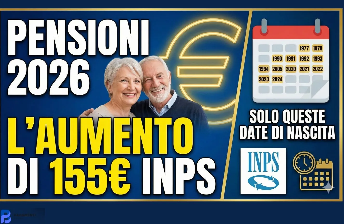 Pensioni 2026: l’aumento di 155€ INPS solo Queste Date di Nascita